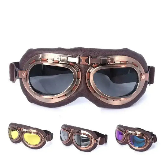 Retro Motorcycle Goggles , Infinite Steampunk