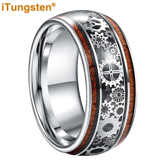 Steampunk Tungsten Ring , Infinite Steampunk