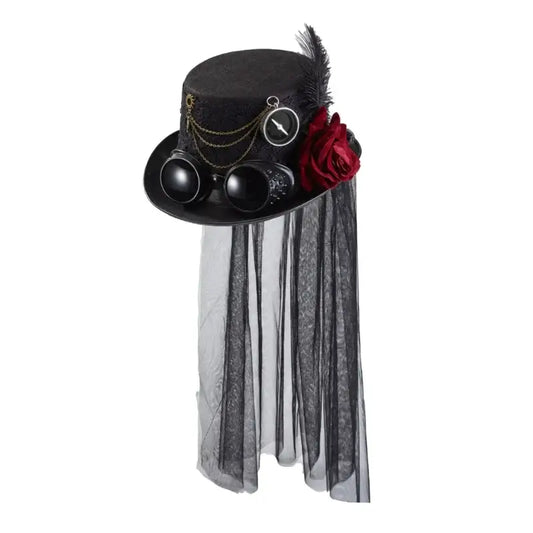 Veiled Steampunk Hat , Infinite Steampunk